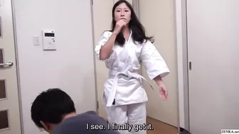 Japanese amateur with a deceptive body shows off judo and big tits