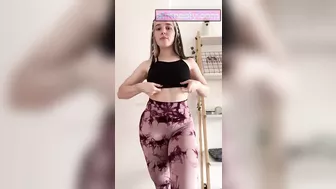 Thick Latina Showing off her bubble butt before work out