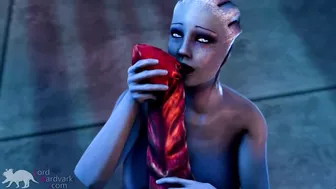 Liara worships Shadow Brokers monster cock for info Mass Effect