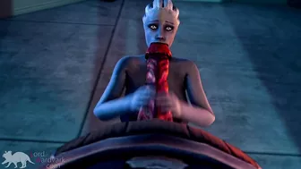 Liara worships Shadow Brokers monster cock for info Mass Effect