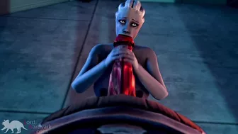 Liara worships Shadow Brokers monster cock for info Mass Effect