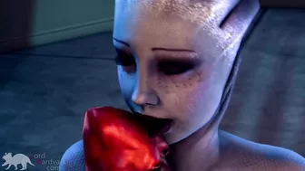 Liara worships Shadow Brokers monster cock for info Mass Effect