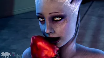 Liara worships Shadow Brokers monster cock for info Mass Effect