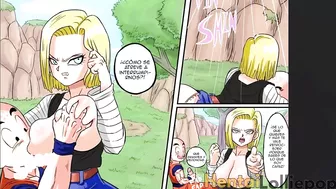 Android 18 Fucked in the Forest od Krillin, Leaving Her Pussy Dripping Cum - DBZ Hentai