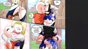 Android 18 Fucked in the Forest od Krillin, Leaving Her Pussy Dripping Cum - DBZ Hentai