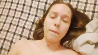 Seductive girl plays with her wet pussy