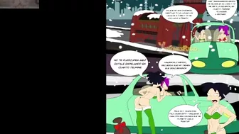 Leela has an orgy with Amy Barbara and Professor Hubert - Futurama Christmas Delivery