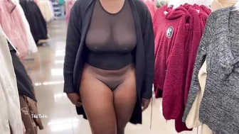 Shopping With No Pants On and a See Through Shirt