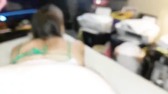 Eating Fit Girl Pussy From The Back While She Watches The Video Monitor