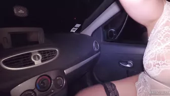 Juju_labretonne shows off in a parking lot and gets fucked