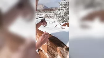 Hot Wife Strips In The Snow | Hot Mom Naked Public