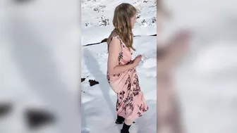 Hot Wife Strips In The Snow | Hot Mom Naked Public