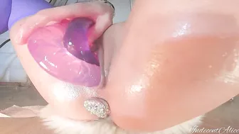 Double Vaginal Penetration & Anal Plug / Two Dicks One Pussy/ Explosive Cumshots????????