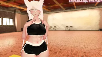 Hot Gym Girl strips for you during Workout and fucks you as a Reward - POV VRChat erp preview