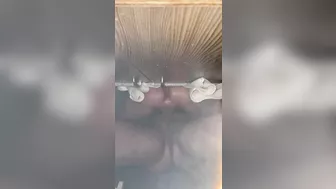 Bottom view squirting orgasm.