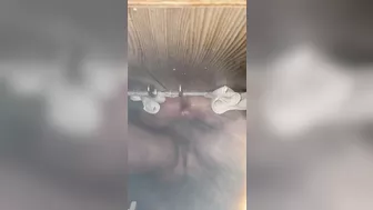 Bottom view squirting orgasm.