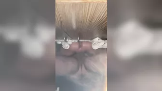 Bottom view squirting orgasm.