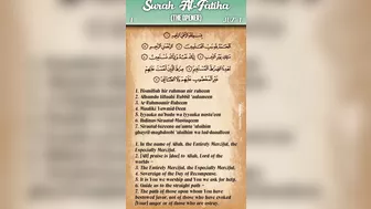 surah(chapter) 1 of the Quran+translation