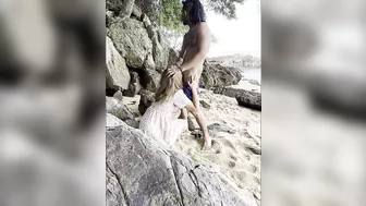 Blowjob on the beach