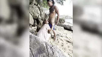 Blowjob on the beach