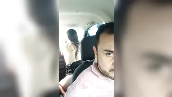 two naughty girls riding their dildos in the back seat of the uber