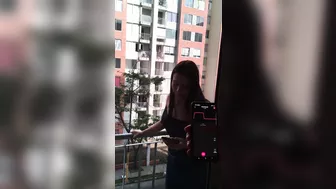 He controlled my friend's new toy on my balcony