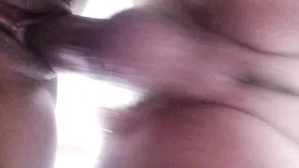 fucking her pussy until she makes me ejaculate doggy style filming from below????????????????????????????????????????????