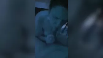 Late night gagging and cum play