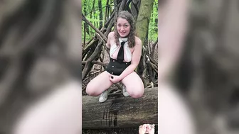 Pissing in a public park