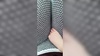 Masturbating with leggings