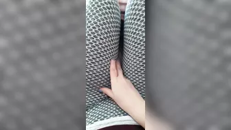 Masturbating with leggings