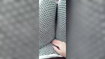 Masturbating with leggings