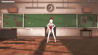 Asuma Toki Bunny Style Sex & Dance Blue Archive Hentai Red Clothes Color Edit Smixix