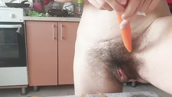 Naughty carrot peeling ????Hot hairy pussy ???? Big ass latina????????????