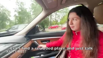 18 Year Old Russian Girl Sucks Cock in a Car for Tips with Dialogue