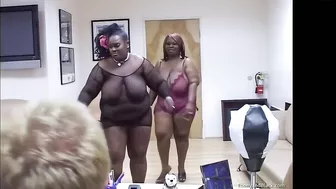 Black BBW Duo Sucking a White Mans Cock to Completion