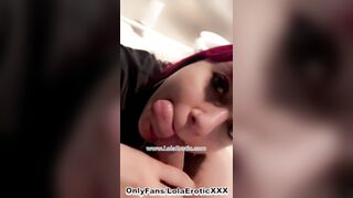 Hot Red Head Gets Fucked in a Public Bathroom & Swallows Cum
