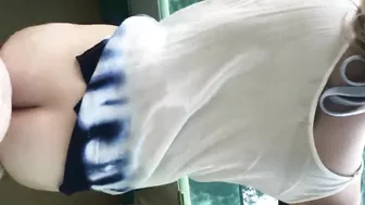 Slut fucked over cruise ship balcony