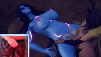 Thick futa bee fucks big tit alien woman