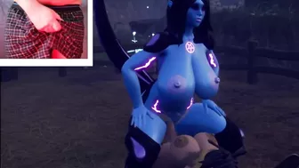 Thick futa bee fucks big tit alien woman