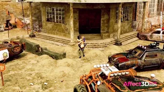 Big tits futa babes fucking in a post apocalyptic world in a 3d animation