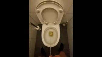 Pissing with a bit of licking afterwards