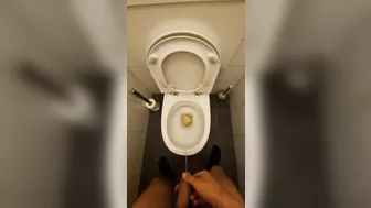 Pissing with a bit of licking afterwards