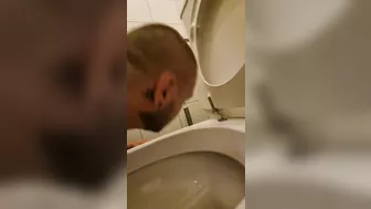 Pissing with a bit of licking afterwards