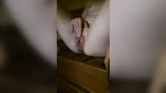 I masturbate and pee all over in sauna