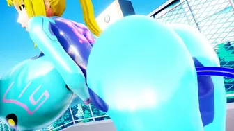 Imbapovi - Samus in Zero Suit - Water Filling Breast Expansion 1