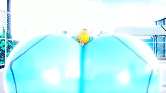 Imbapovi - Samus in Zero Suit - Water Filling Breast Expansion 1