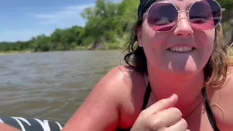 Sucking my friends dick on a public river pt. 1