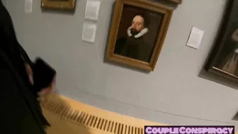 Flashing in the public busy museum got caught by security