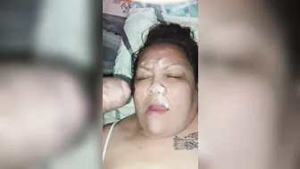 cumshot on my face